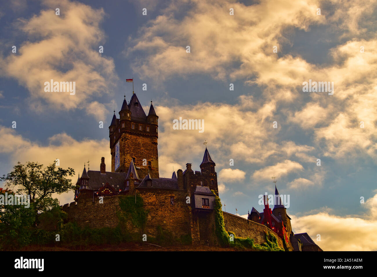 Stadt Cochem an der Mosel. Stockfoto