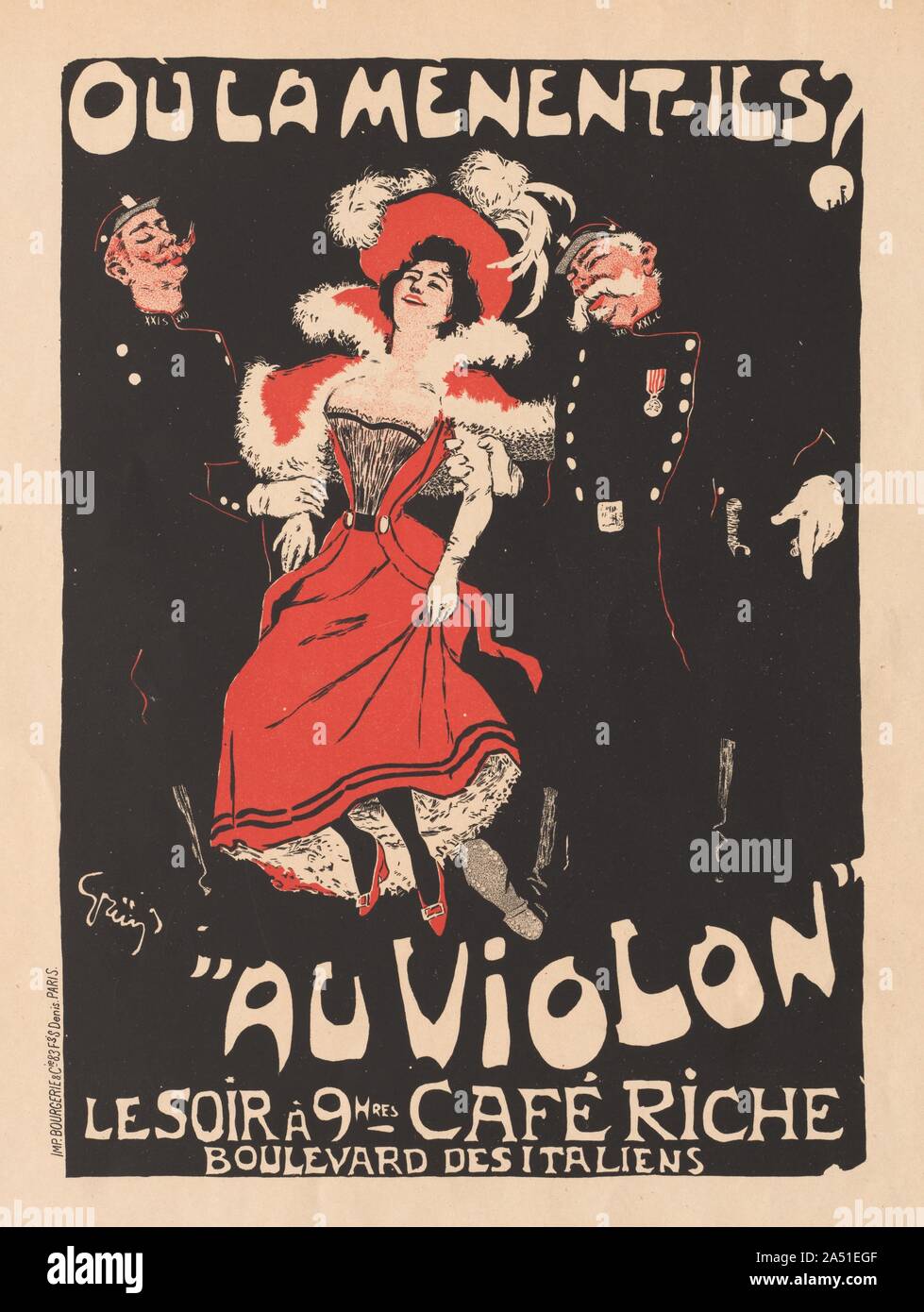 Les Maitres de LAffiche: Pl. 103 CaféReche, 1897. Stockfoto