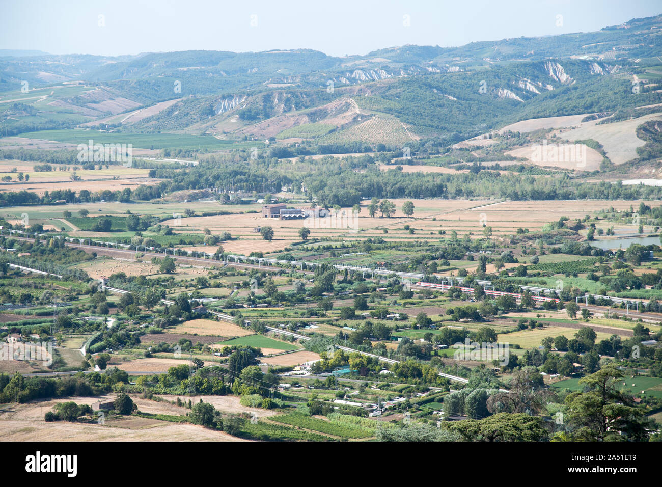 Autostrada A1 Milano-Napoli Autostrada del Sole in Orvieto, Umbrien, Italien genannt. August 20 2019 © wojciech Strozyk/Alamy Stock Foto Stockfoto