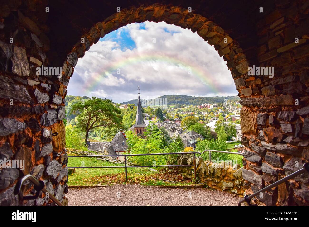 Saarburg Stadt an der Saar. Stockfoto