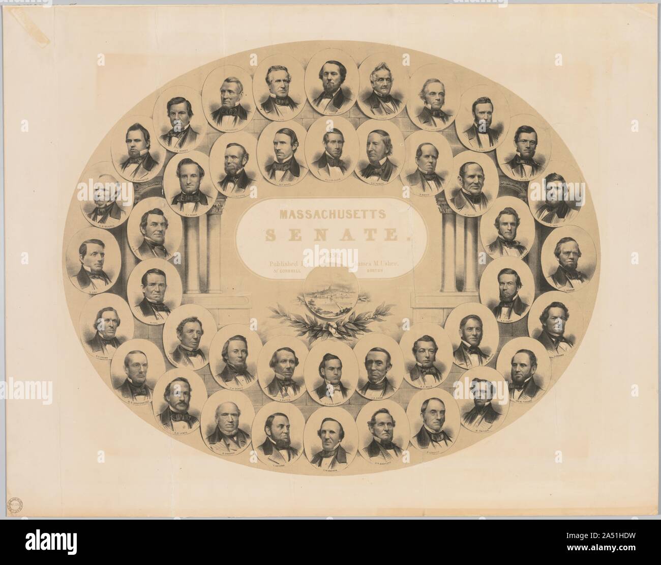 Senat von Massachusetts, 1856. Stockfoto