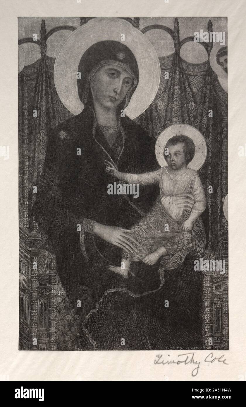 Alten italienischen Meister: Madonna mit Kind, 1885. Stockfoto