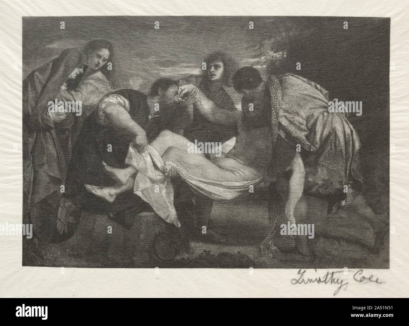 Alten italienischen Meister: Die grablegung, 1889. Stockfoto