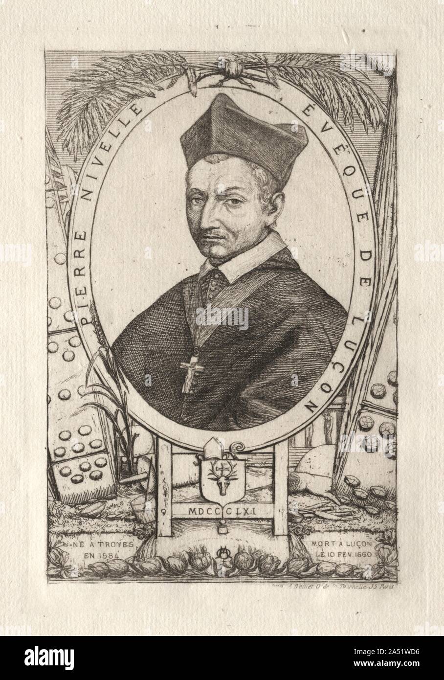Pierre Nivelle, Bischof von Lu&#xe7;, 1861. Stockfoto