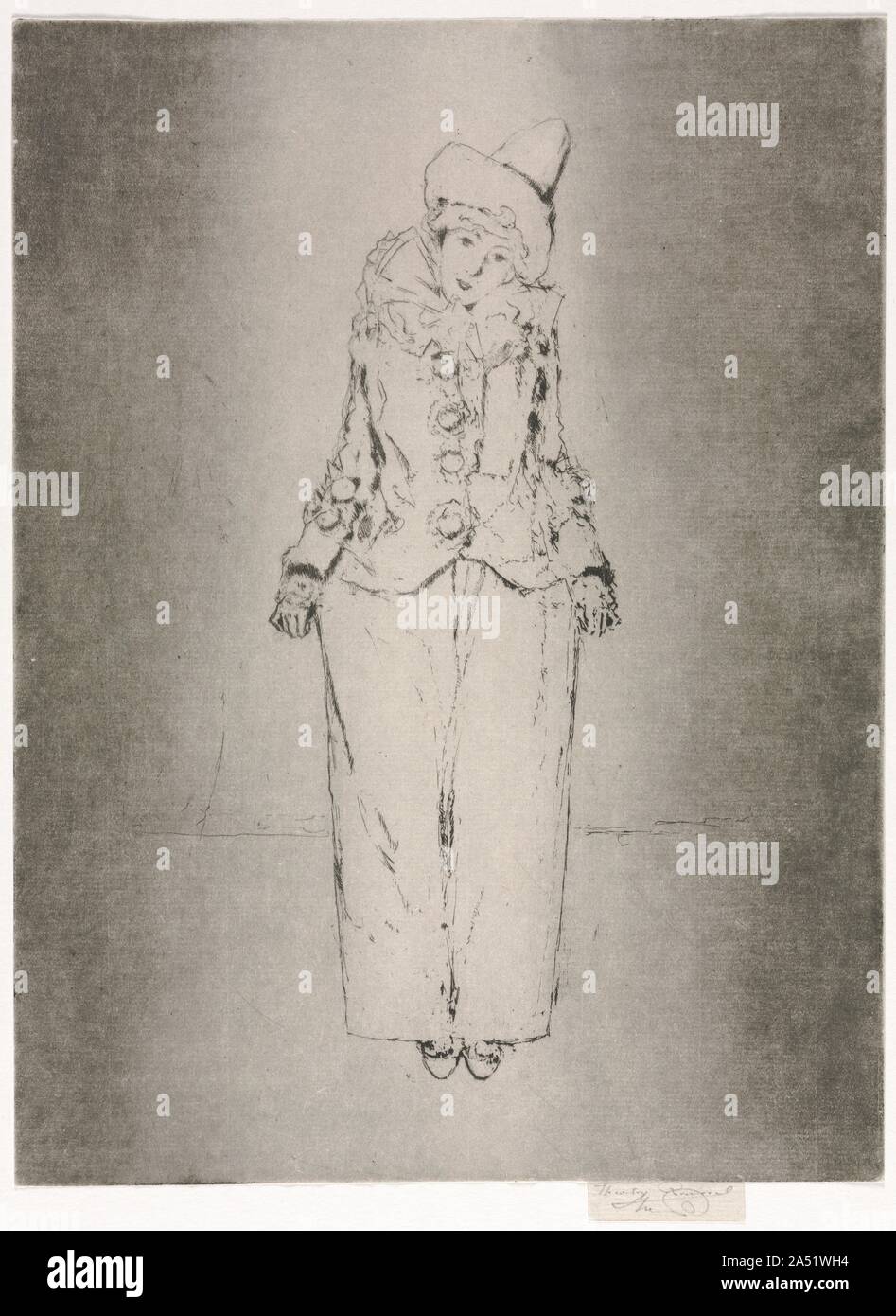 Pierrot de Pied, Porträt der Lady A.C., 1888. Stockfoto