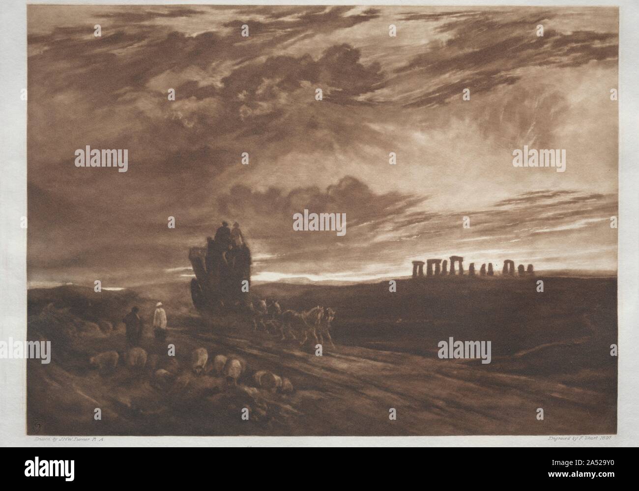 Stonehenge bei Tagesanbruch, 1897. Stockfoto