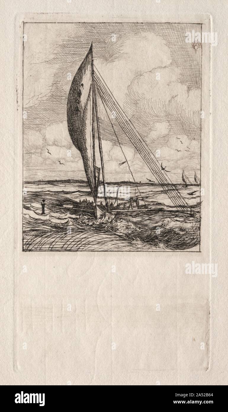 Swift Segeln Proa, Mulgrave Archipel, Ozeanien, 1866. Stockfoto