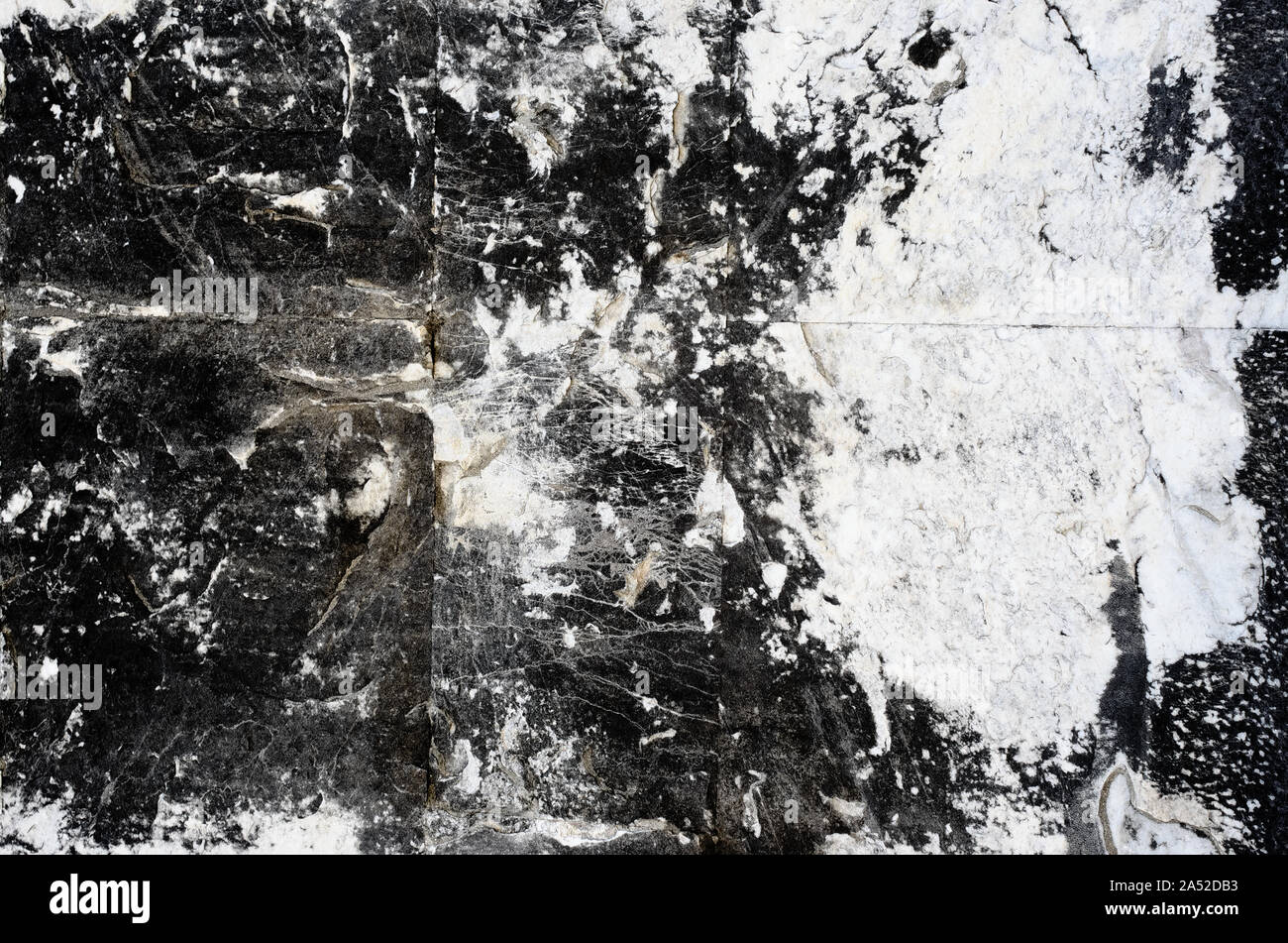Strukturierten Hintergrund eines schwarzen und weißen Marmor Stein Stockfoto
