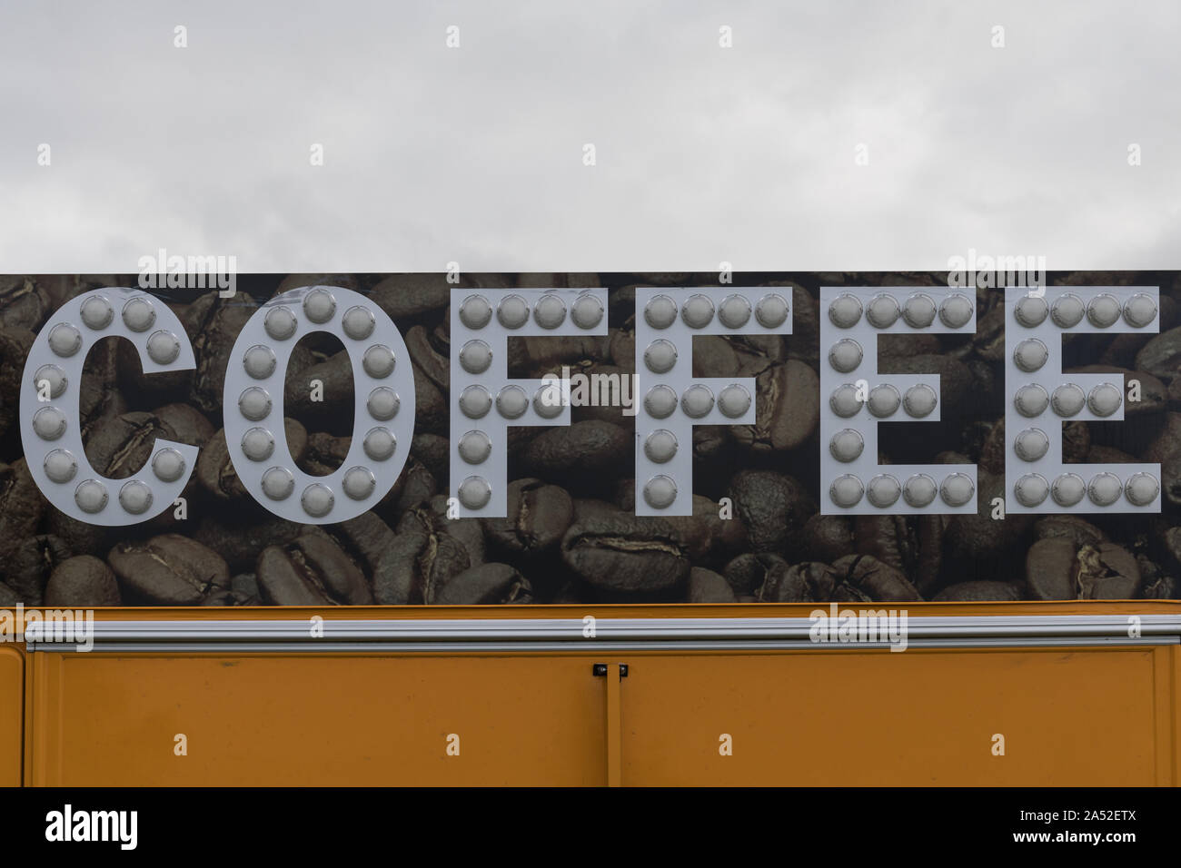 Kaffee Zeichen Stockfoto