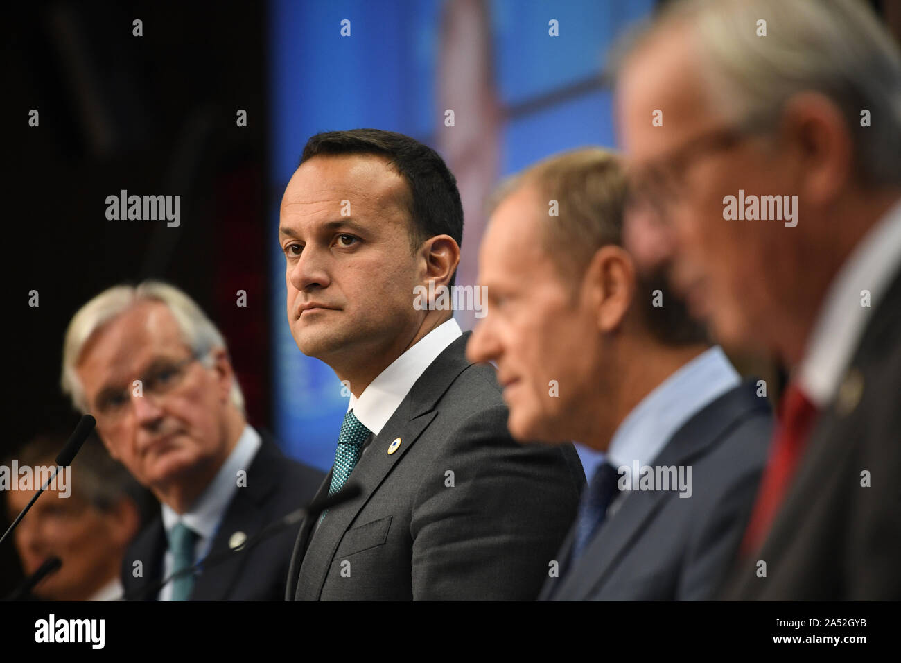 Taoiseach Leo Varadkar bei der Tagung des Europäischen Rates am EU-Sitz in Brüssel. Stockfoto