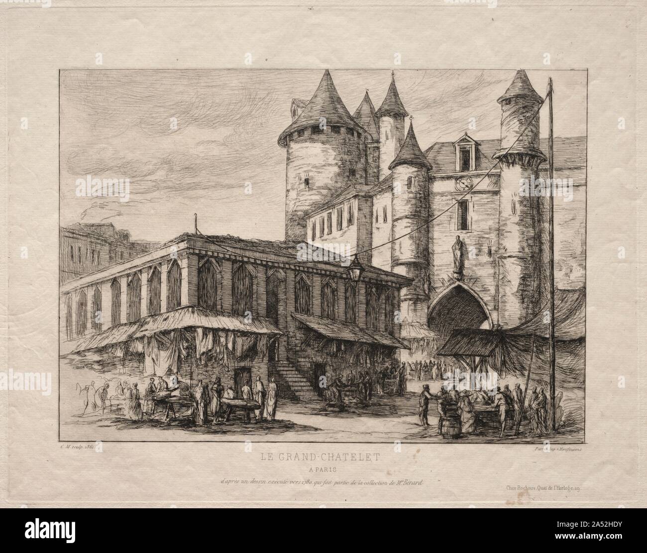 Die Grand Ch&#xe2; telet, Paris, ungefähr 1780, 1861. Stockfoto
