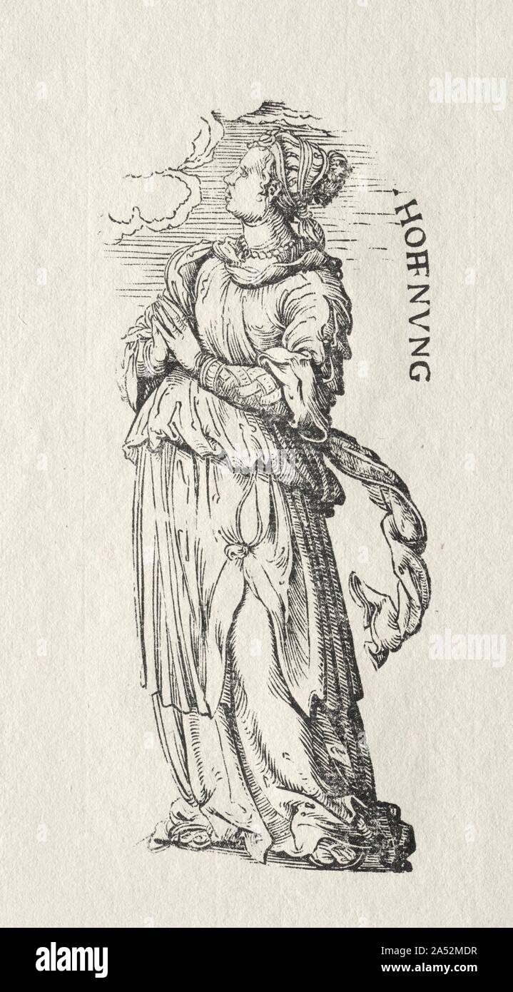 Die sieben Tugenden: Hoffnung. Stockfoto