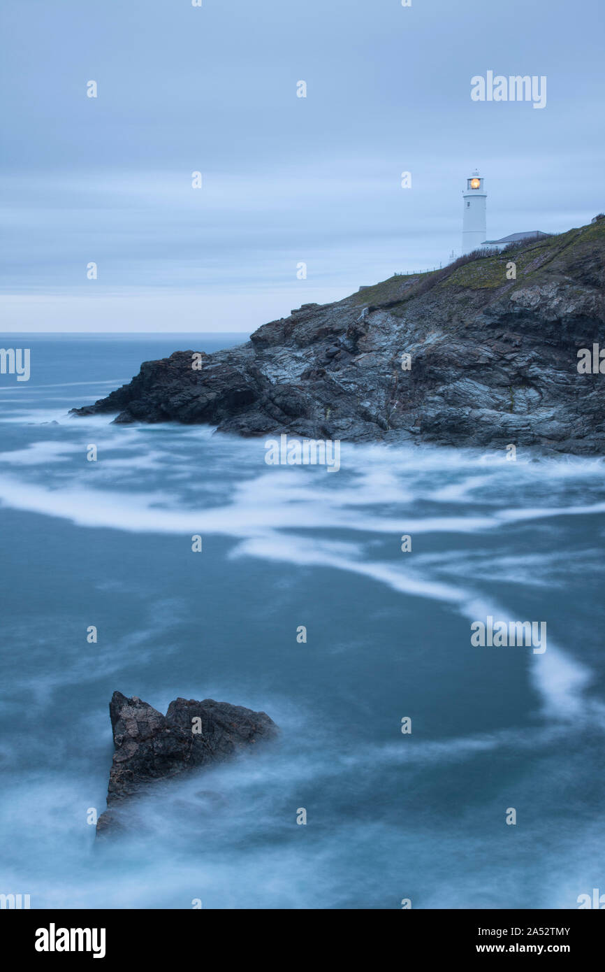 Trevose Head Lighthouse Cornwall, England Stockfoto