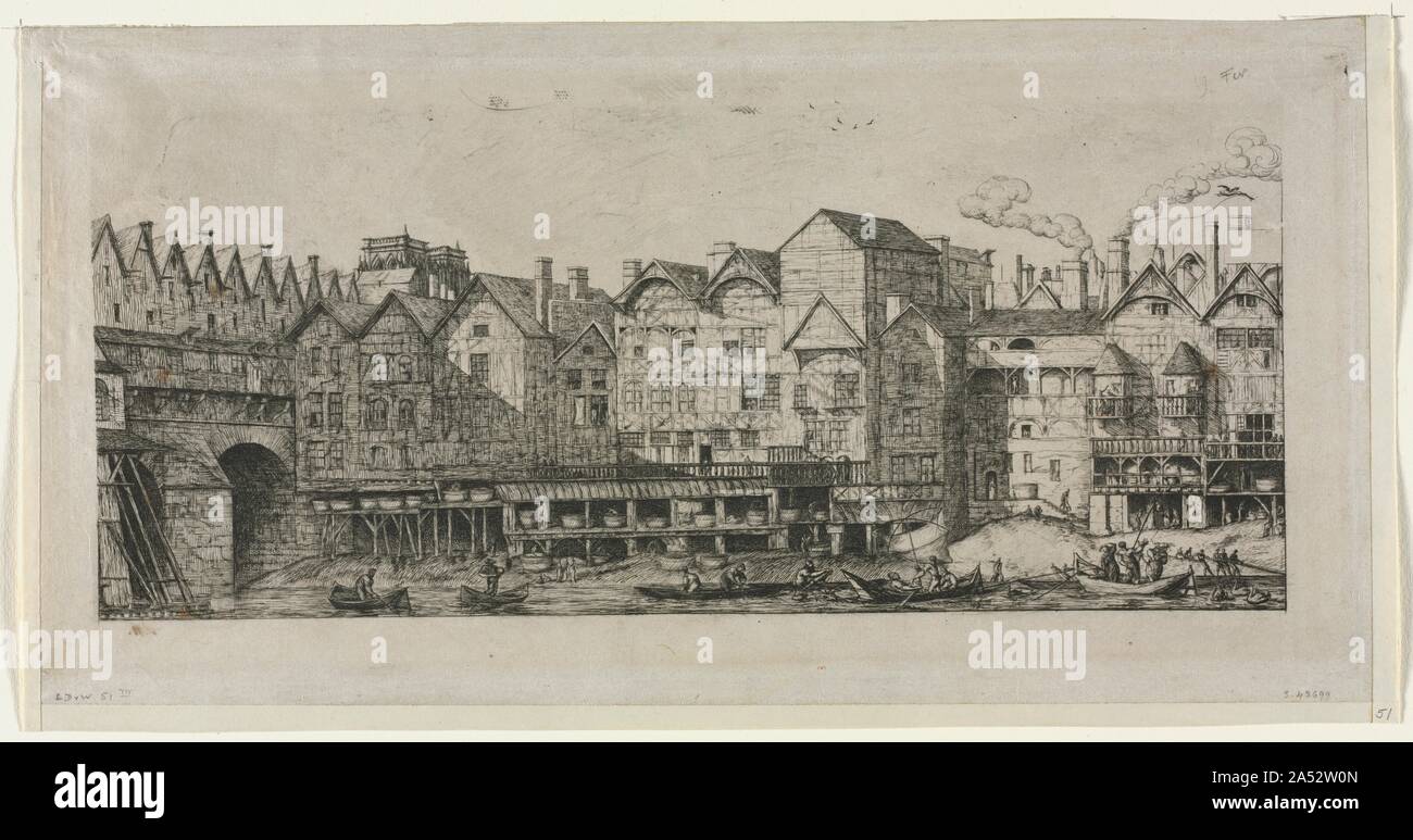 Blick auf einen Teil der Stadt Paris gegen Ende des 17. Jahrhunderts, 1861. Stockfoto