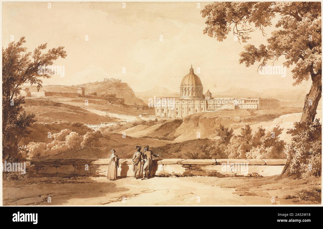 Blick auf St. Peters, Rom, C. 1817-1820. Stockfoto