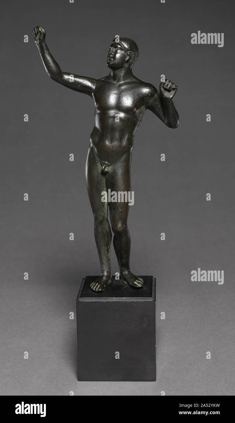 Ringer, 100-30 BC. In dieser Abbildung pigtail erkennt ihn als Boxer oder  Ringkämpfer. Er scheint seine Arme zu erhöhen fest Die tangas, die  Griechischen und Römischen Boxer um ihre Hände zum Schutz