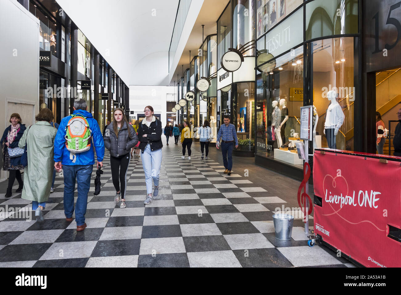 Liverpool One Shopping Center in Liverpool, Großbritannien Stockfoto