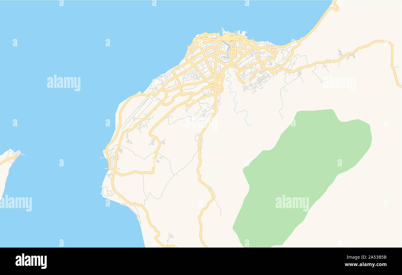 Druckbare Karte von Baubau, Provinz im Südosten von Sulawesi, Indonesien. Karte Vorlage für die geschäftliche Nutzung. Stock Vektor