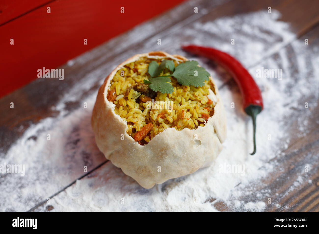 Khan Pilav. Usbekischen nationalen Küche. Stockfoto