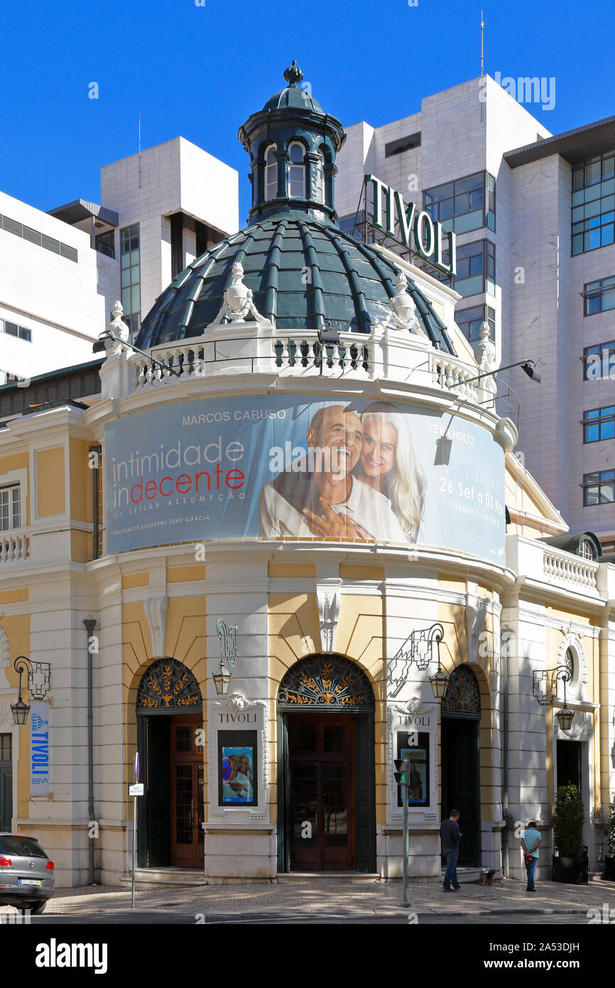 Tivoli Theater auf der Avenue da Liberdade, Lisbon, Portugal. Stockfoto