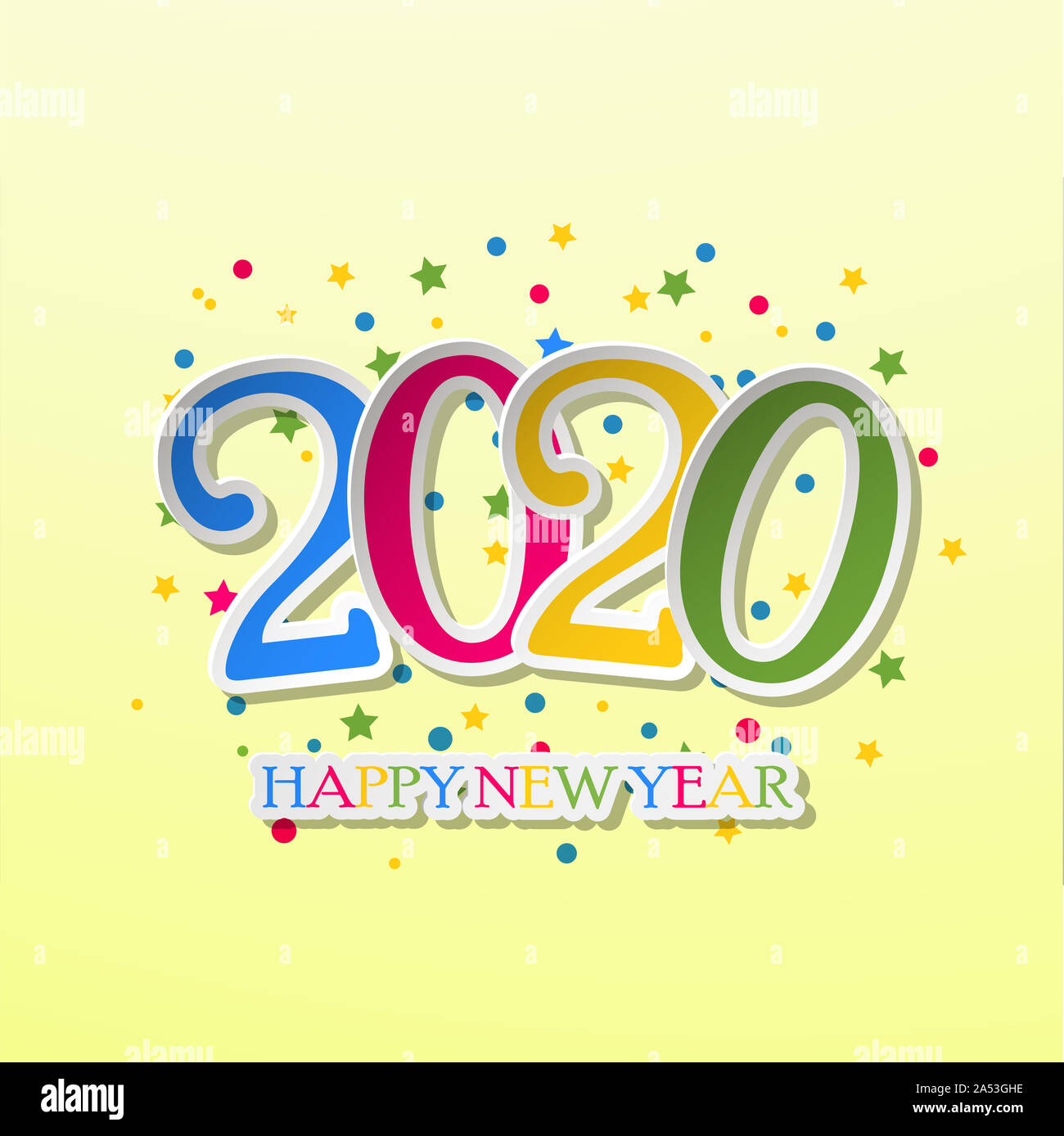 Frohes neues Jahr 2020 das Banner. Frohes Neues Jahr 2020 Design Patter. Vector Illustration Stockfoto