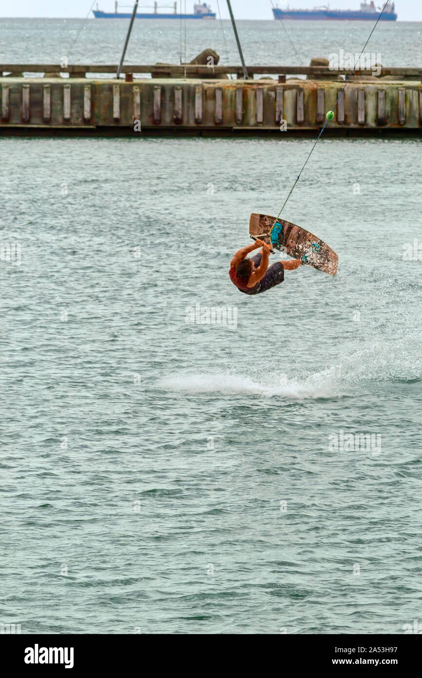 Wakeboard des Schwarzen Meeres; Varna Bulgarien; Stockfoto