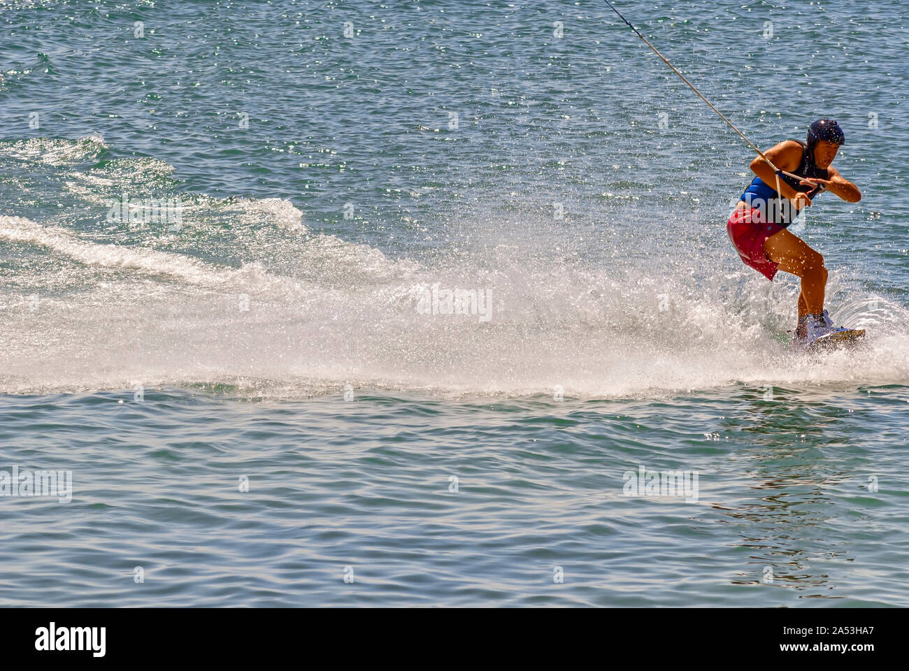 Wakeboard des Schwarzen Meeres; Varna Bulgarien; Stockfoto