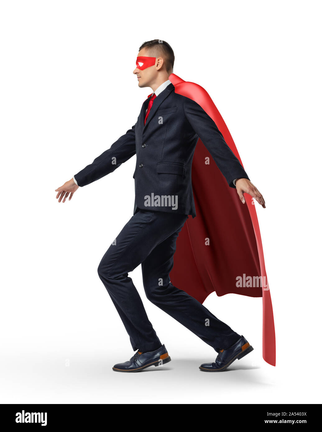 Held im roten anzug Ausgeschnittene Stockfotos und -bilder - Alamy