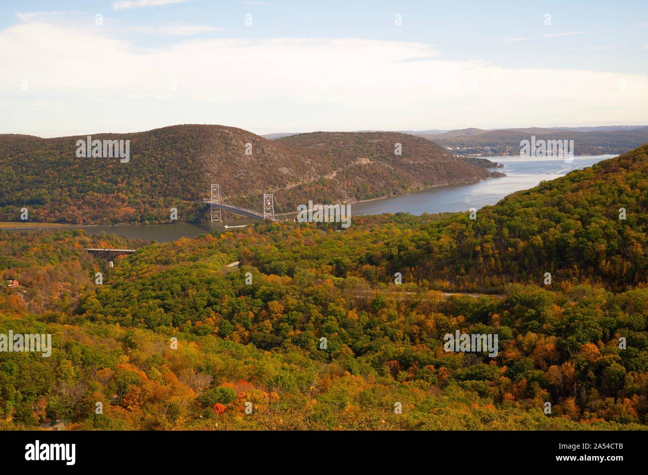 Hudson River Mountain View Stockfoto