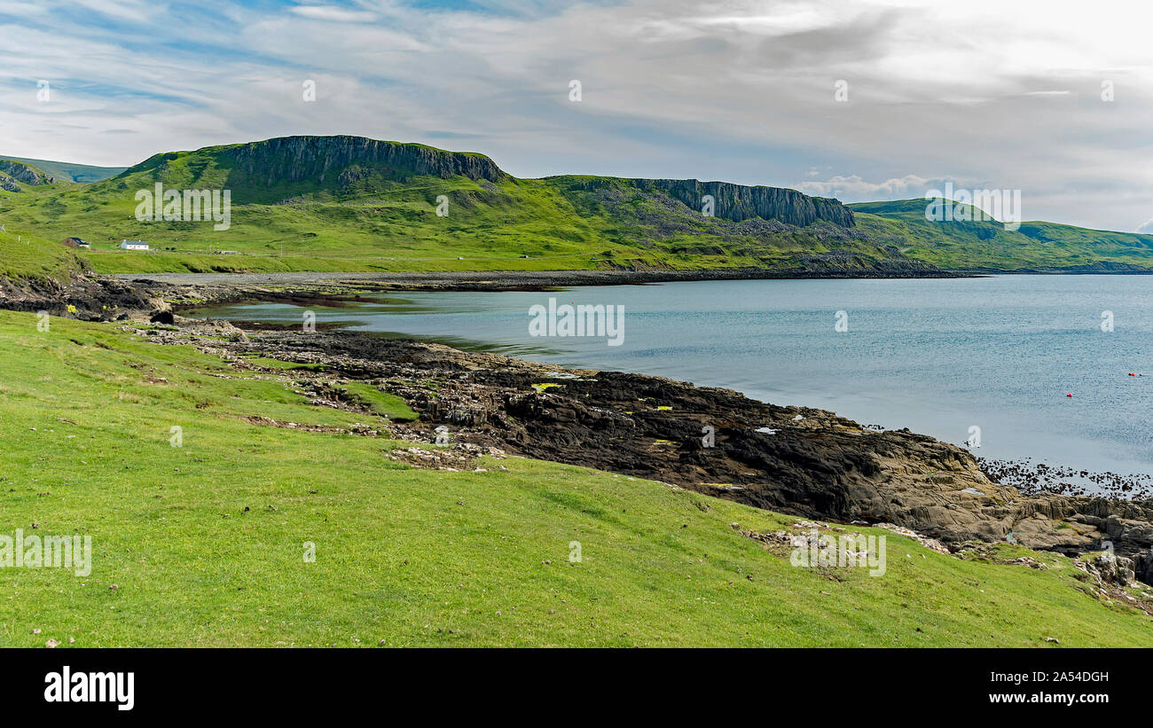 Duntulm Klippen und Küste, Isle of Skye, Schottland Stockfoto