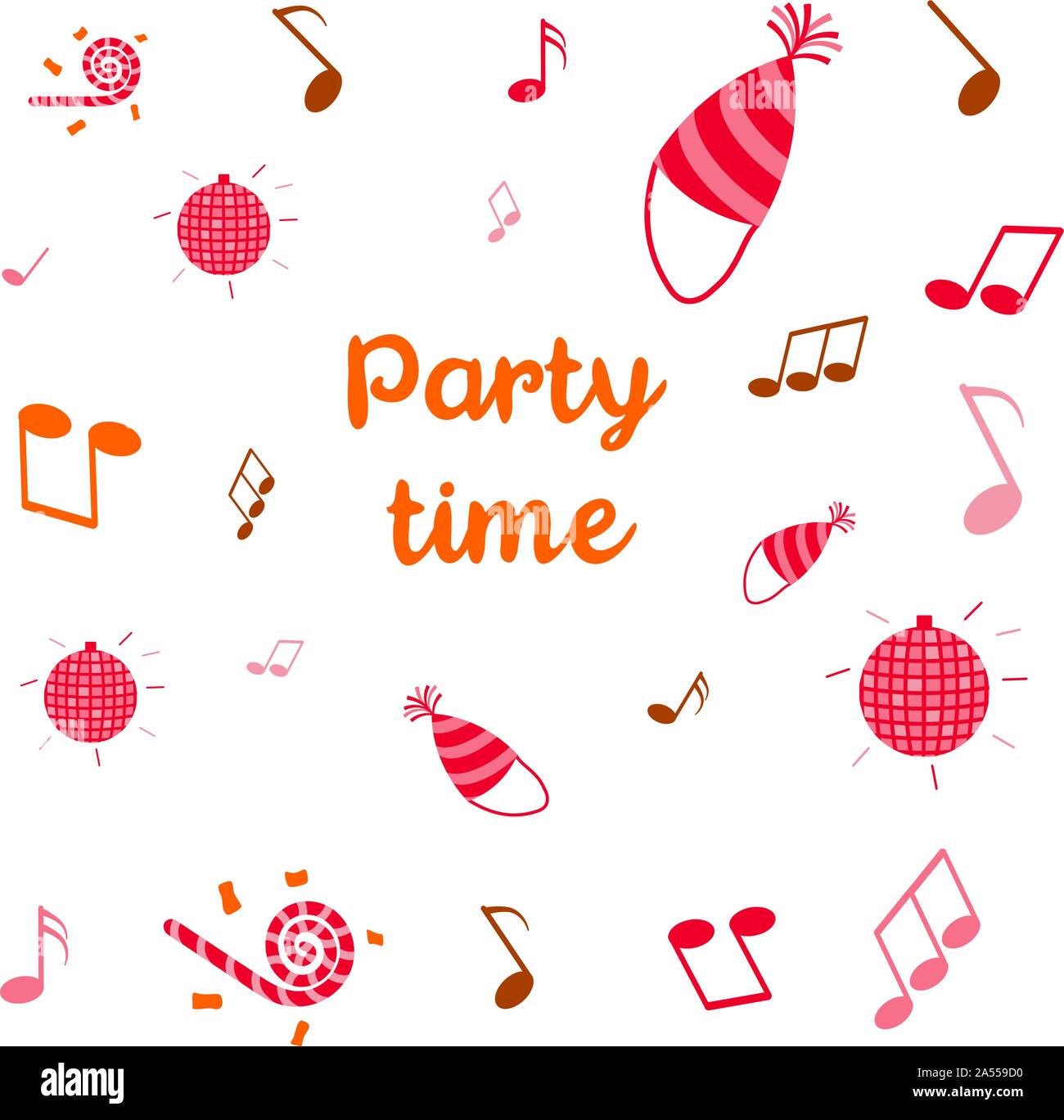 Party time Vector Illustration Hintergrund Stock Vektor