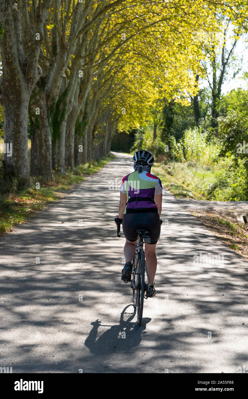 Radfahren in der Provence, Frankreich. Stockfoto