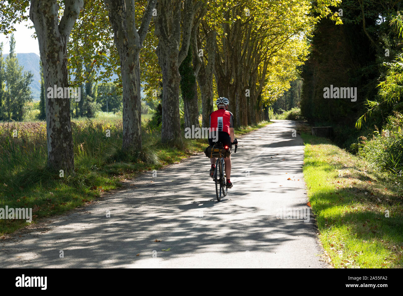 Radfahren in der Provence, Frankreich. Stockfoto