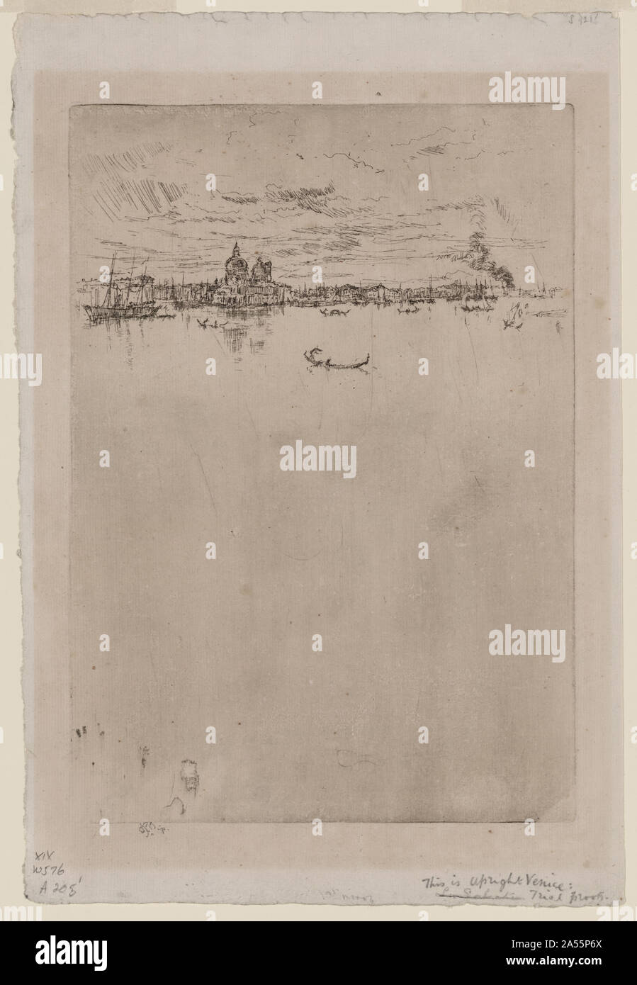 Aufrechte Venedig]/[Schmetterling monograpm] Stockfoto