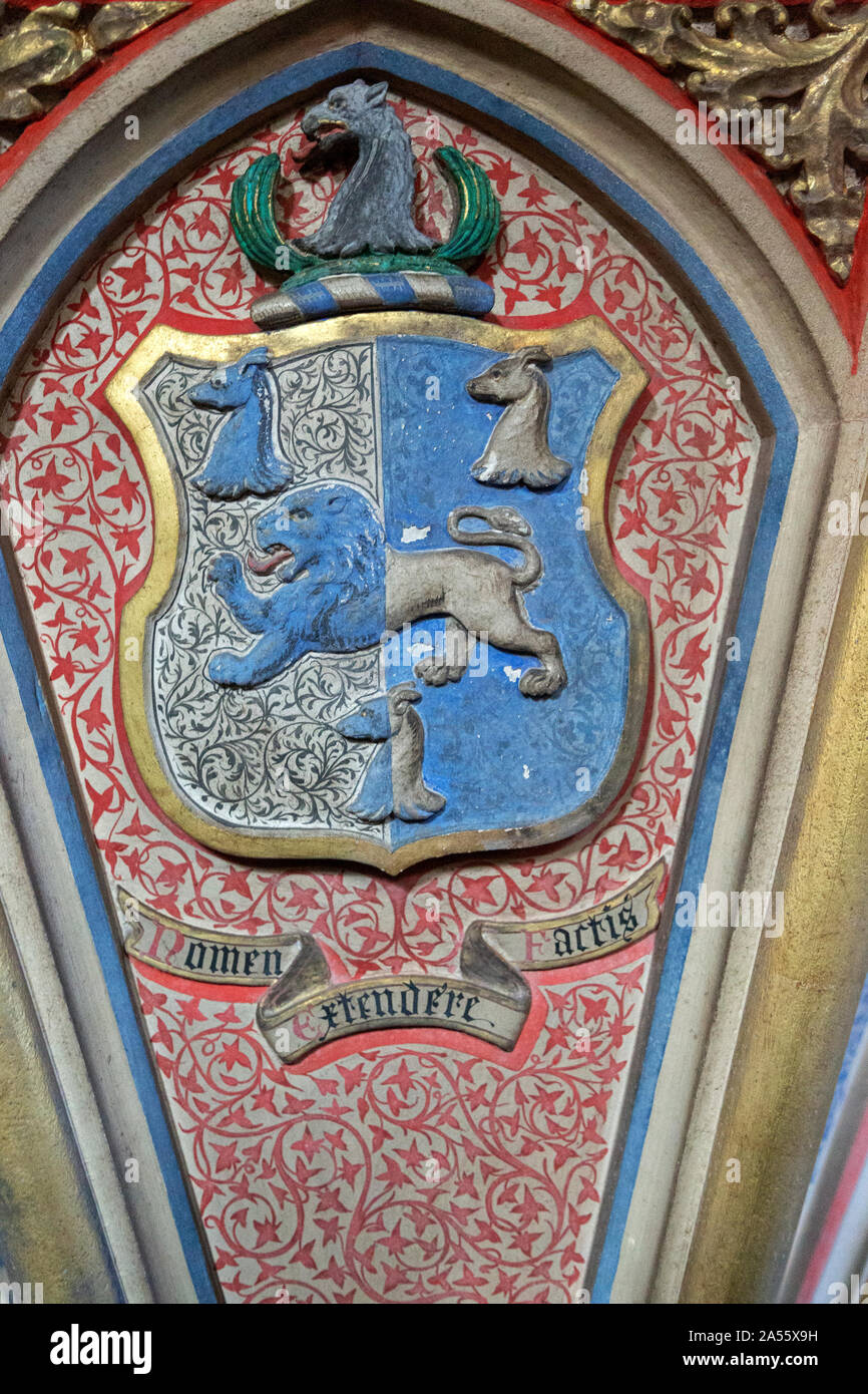 Viktorianischen design Leigh Delamere Kirche, Wiltshire, England, Großbritannien Joseph Neeld 1846-8 Stockfoto