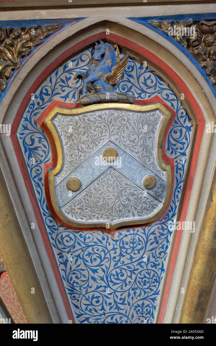 Viktorianischen design Leigh Delamere Kirche, Wiltshire, England, Großbritannien Joseph Neeld 1846-8 Stockfoto