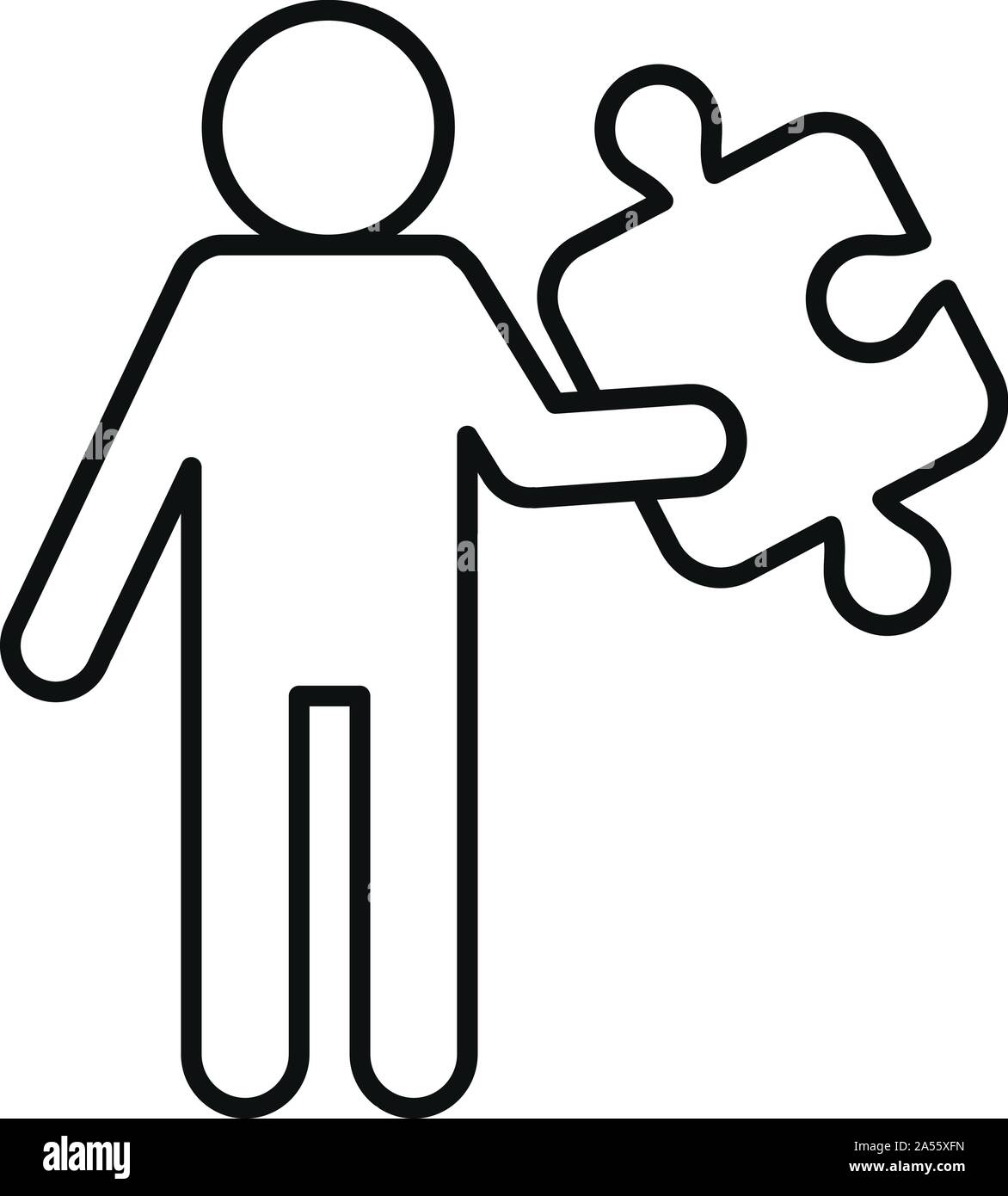 Admin nehmen puzzle Symbol. Übersicht admin puzzle Vektor nehmen Symbol für Web Design auf weißem Hintergrund Stock Vektor