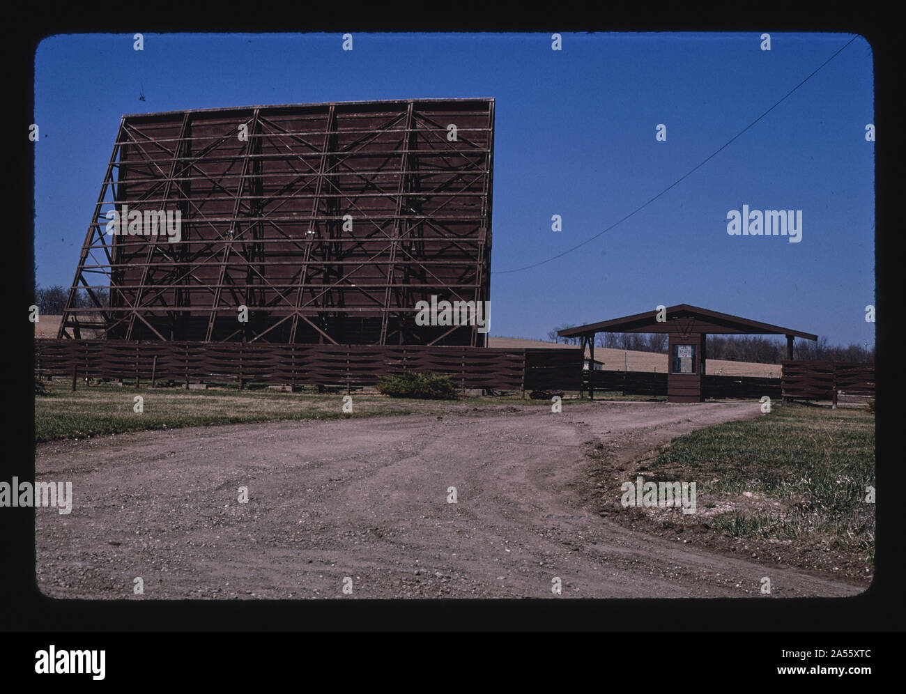 Wert Drive-in-Theater, Route 6, Lämmer Waldung, Iowa Stockfoto