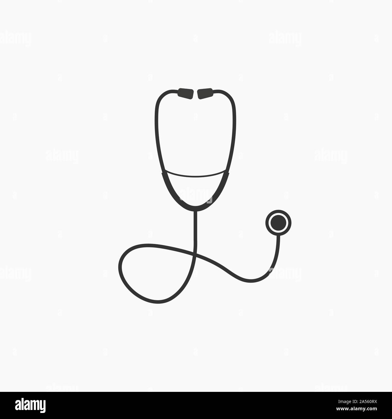 Medizinische, stethoskop Symbol Vektor illustration Stock Vektor
