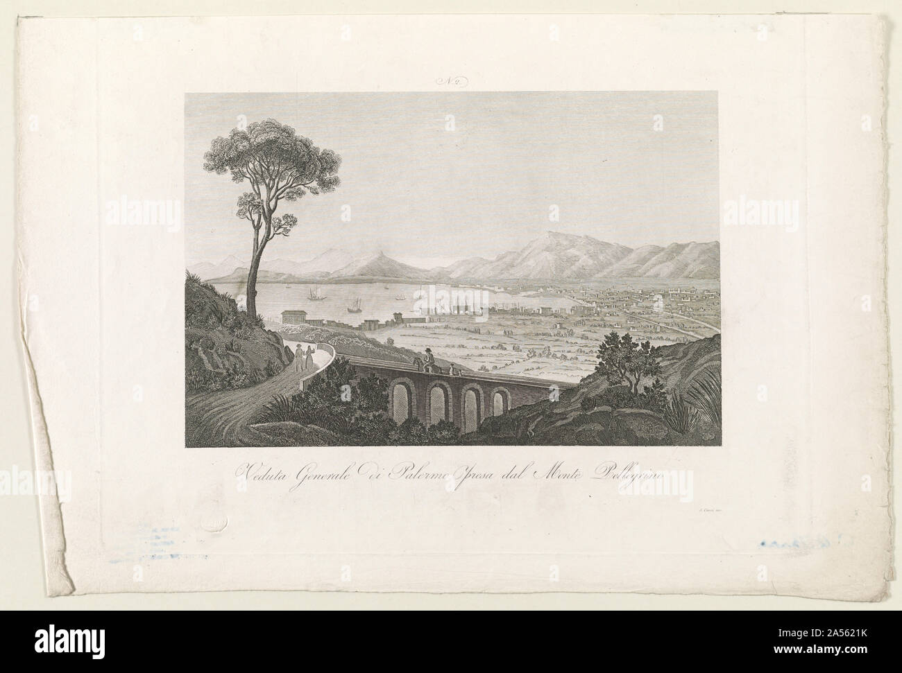 Veduta generale di Palermo presa dal Monte Pellegrino Stockfoto