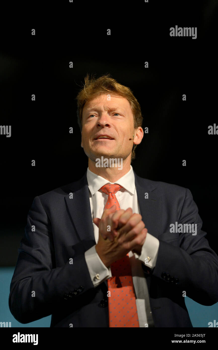 Richard Tice, Vorsitzender des Brexit Partei und Abgeordneter im Osten von England. Maidstone, Kent, Großbritannien. 26. September 2019. Die Brexit Partei halten einen Abend ral Stockfoto