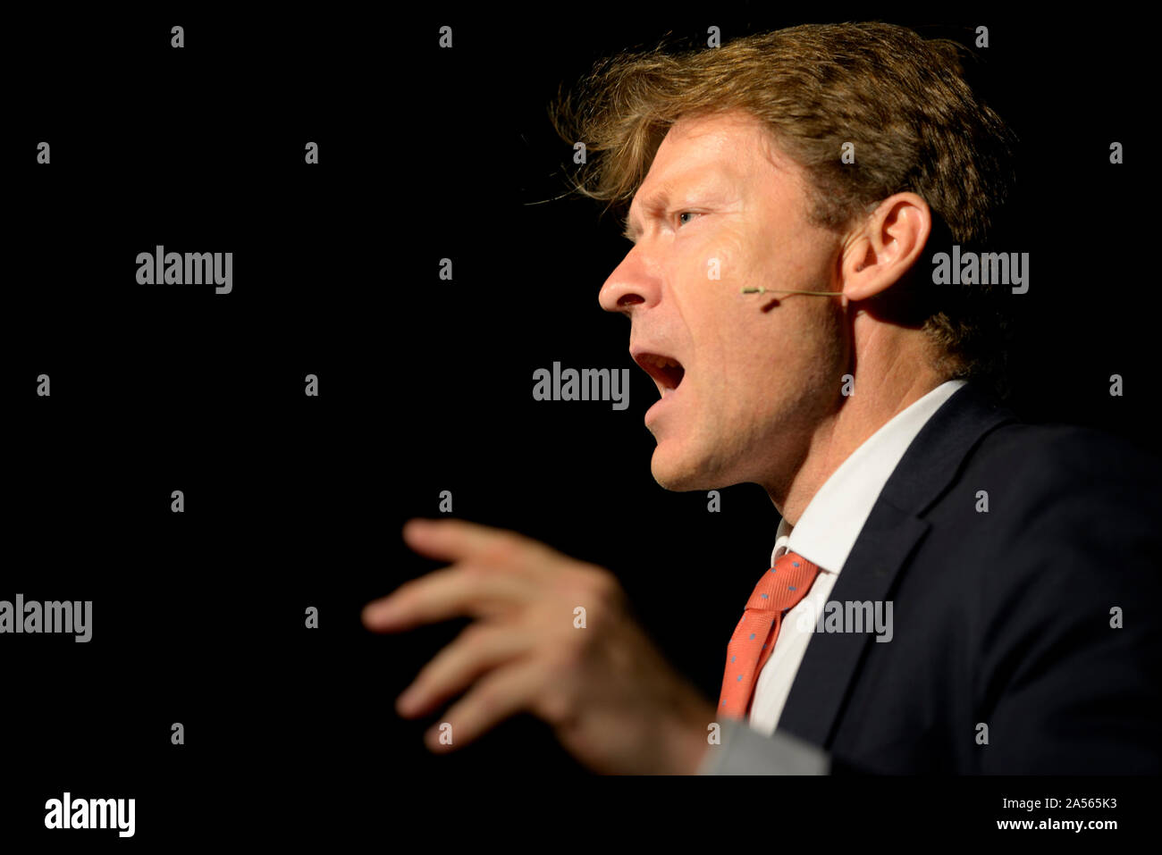 Richard Tice, Vorsitzender des Brexit Partei und Abgeordneter im Osten von England. Maidstone, Kent, Großbritannien. 26. September 2019. Die Brexit Partei halten einen Abend ral Stockfoto
