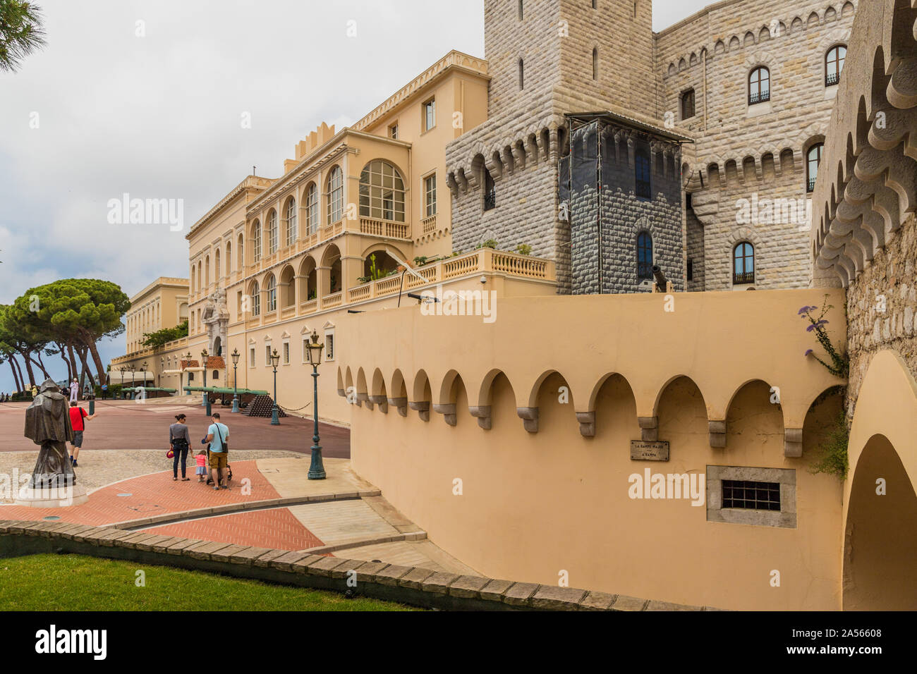 Ein Blick auf das Princes Palace in Monaco Stockfoto