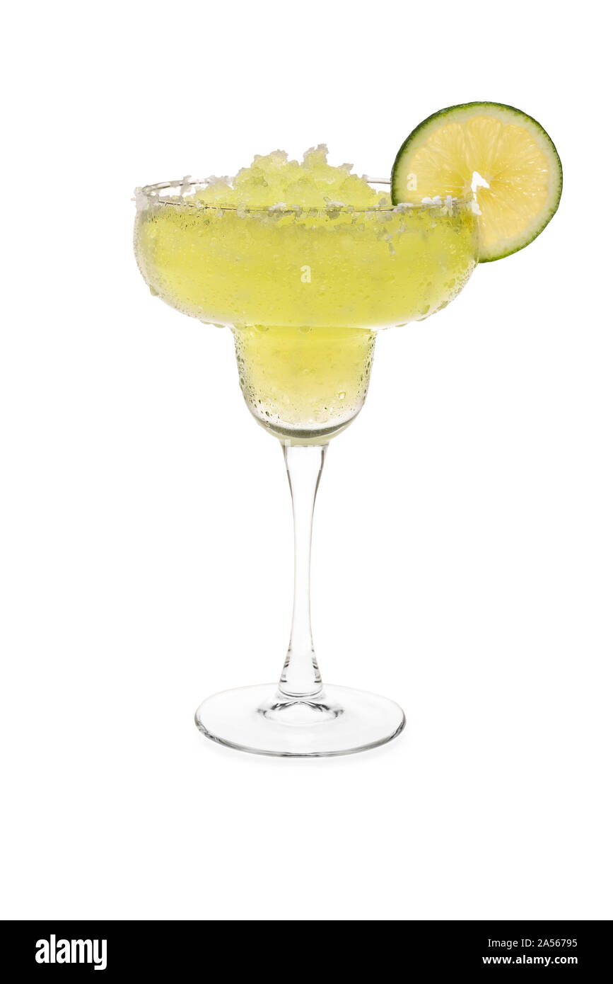 Frozen Margarita mit geschwitzt Glas. Stockfoto