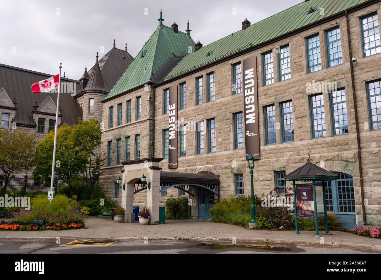 Quebec City, Kanada - 4. Oktober 2019: Fassade der Ebenen von Abraham Museum Stockfoto