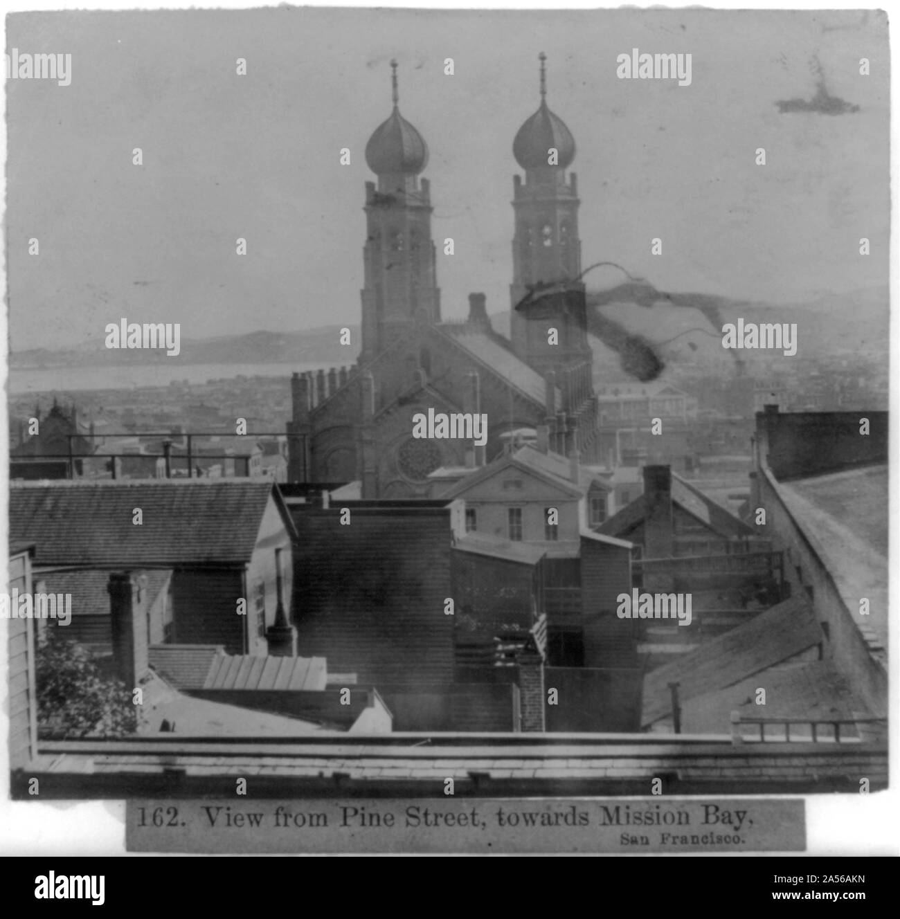 Blick von der Pine Street, Richtung Mission Bay, San Francisco Stockfoto