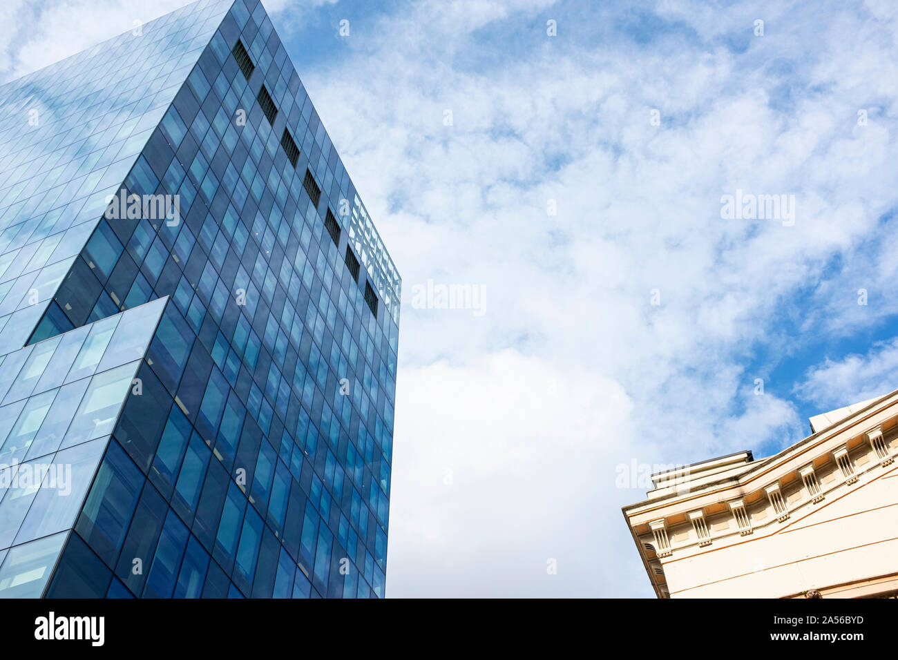 Nr. 1 Neubaugebietes Spinningfields entfernt Office Block von Quay Street, Manchester, UK fotografiert. Stockfoto