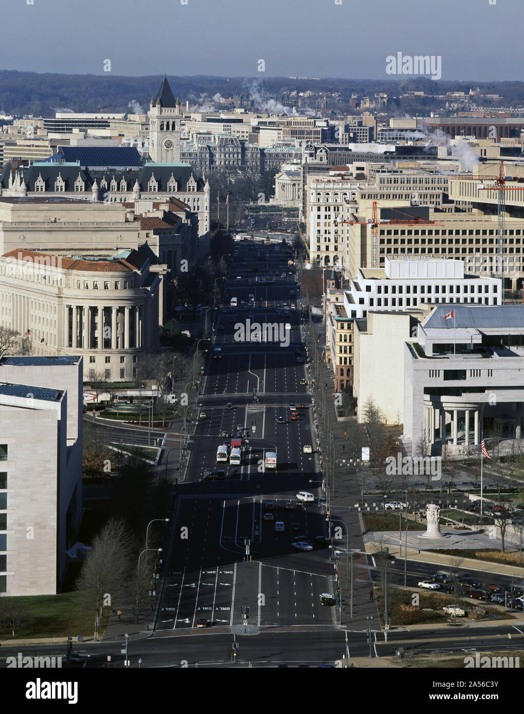 Blick von der U.S. Capitol nach Nordwesten bis Pennsylvania Avenue, Washington, D.C Stockfoto