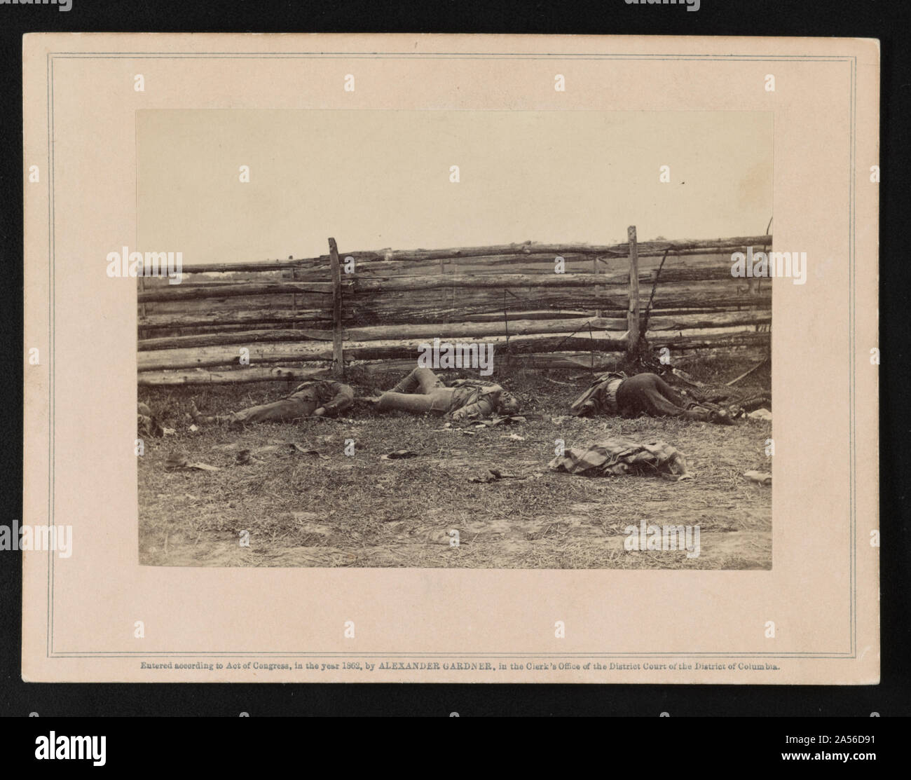 Ansicht im Feld, auf der Westseite des Hagerstown Straße, nach der Schlacht von Antietam Stockfoto