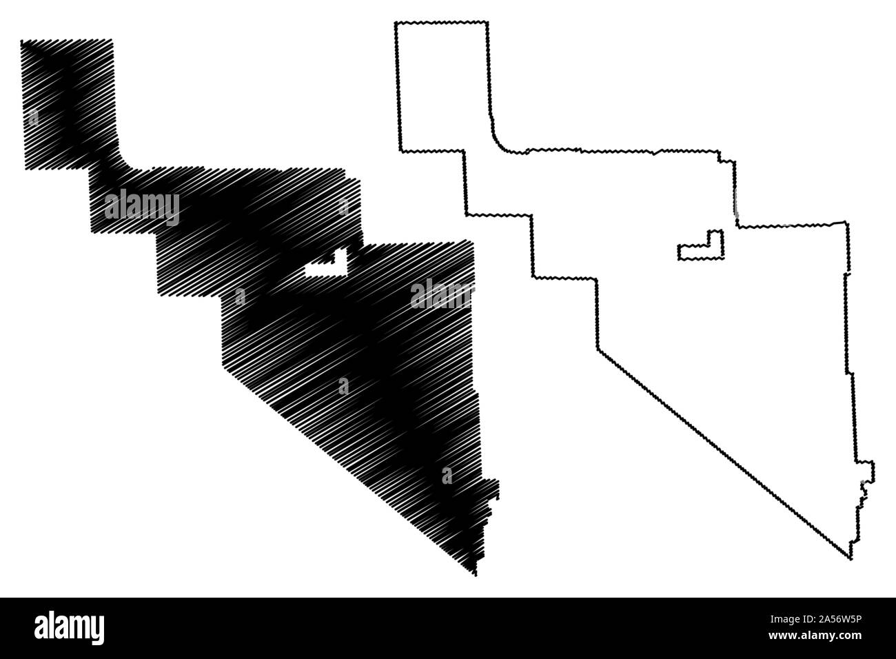 Hialeah City (USA Städte, Vereinigte Staaten von Amerika, usa Stadt) Karte Vektor-illustration, kritzeln Skizze Stadt Hialeah Karte Stock Vektor